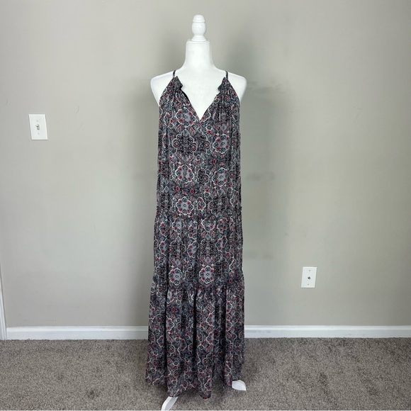 DREW BOHO TIERED SLEEVELESS MAXI DRESS SIZE LARGE - Picture 2 of 15